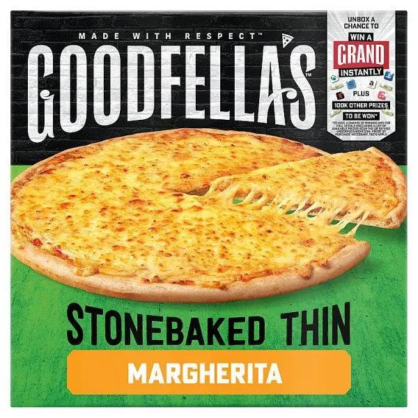 Goodfella's Stonebaked Thin Margherita Cheese Pizza 345g - (Case of 7) - Honesty Sales U.K