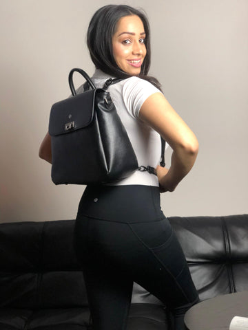 Zuri Black Vegan Backpack