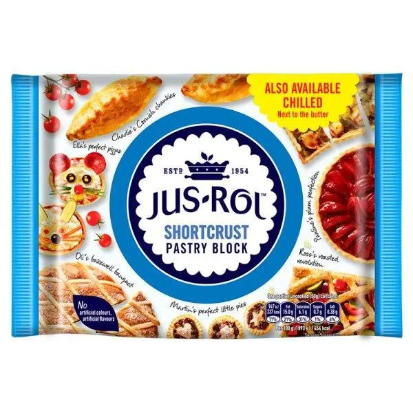 Jus-Rol Frozen Shortcrust Pastry Block 500g - Honesty Sales U.K