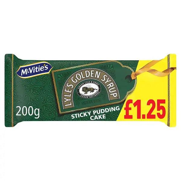 McVitie's Lyle's Golden Syrup Sticky Pudding Cake (Case of 8) - Honesty Sales U.K