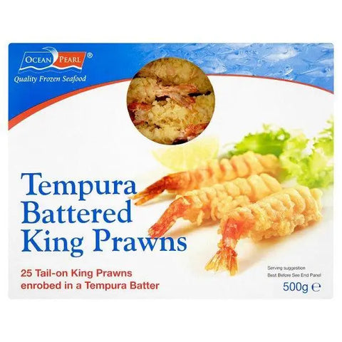 Ocean Pearl Tempura Battered King Prawns 500g (25 Pieces) - Honesty Sales U.K