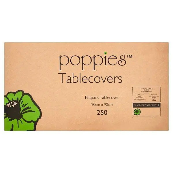 Poppies 250 Flatpack Tablecovers - Honesty Sales U.K