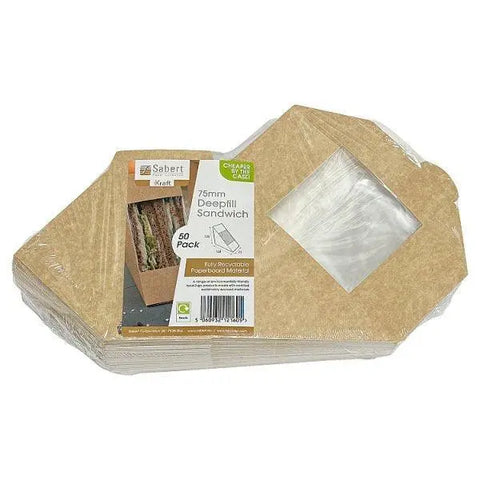 Simply Kraft 75mm Deepfill Sandwich - 50 Packs - Honesty Sales U.K