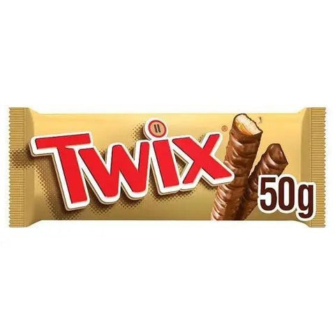 Twix Chocolate Biscuit Twin Bars 50g (Case of 32) - Honesty Sales U.K