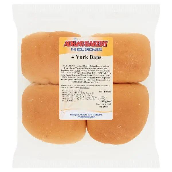 Adkins Bakery 4 York Baps (Case of 1) - Honesty Sales U.K