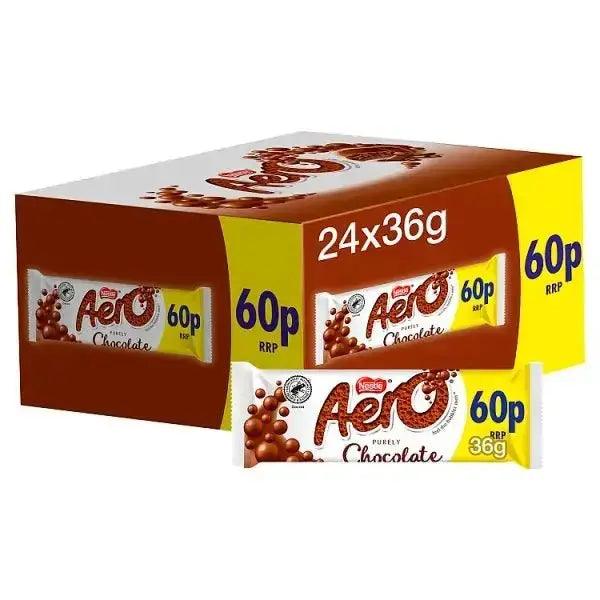 Aero Bubbly Milk Chocolate Bar 36g PMP 60p (Case of 24) - Honesty Sales U.K
