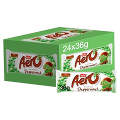 Aero Bubbly Peppermint Mint Chocolate Bar 36g (Case of 24) - Honesty Sales U.K