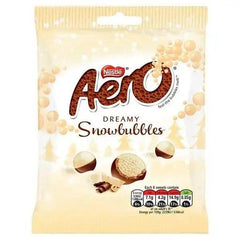 Aero Snowbubbles Milk Chocolate Sharing Bag 80g (Case of 12) - Honesty Sales U.K