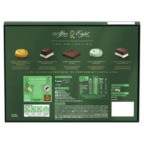 After Eight Dark and Milk Peppermint Chocolate Box 199g (Case of 8) - Honesty Sales U.K