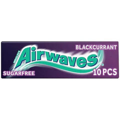 Airwaves Blackcurrant Flavour Sugarfree Chewing Gum 10 Pieces (Case of 30) - Honesty Sales U.K