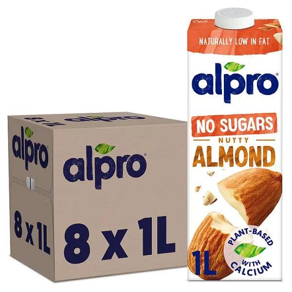 Alpro No Sugars Nutty Almond 1L (Case of 8) - Honesty Sales U.K