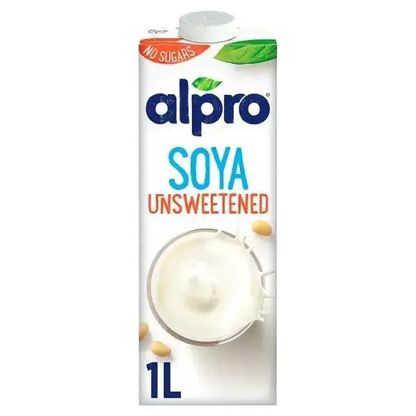 Alpro Soya Unsweetend Long Life Drink 1L (Case of 8) - Honesty Sales U.K