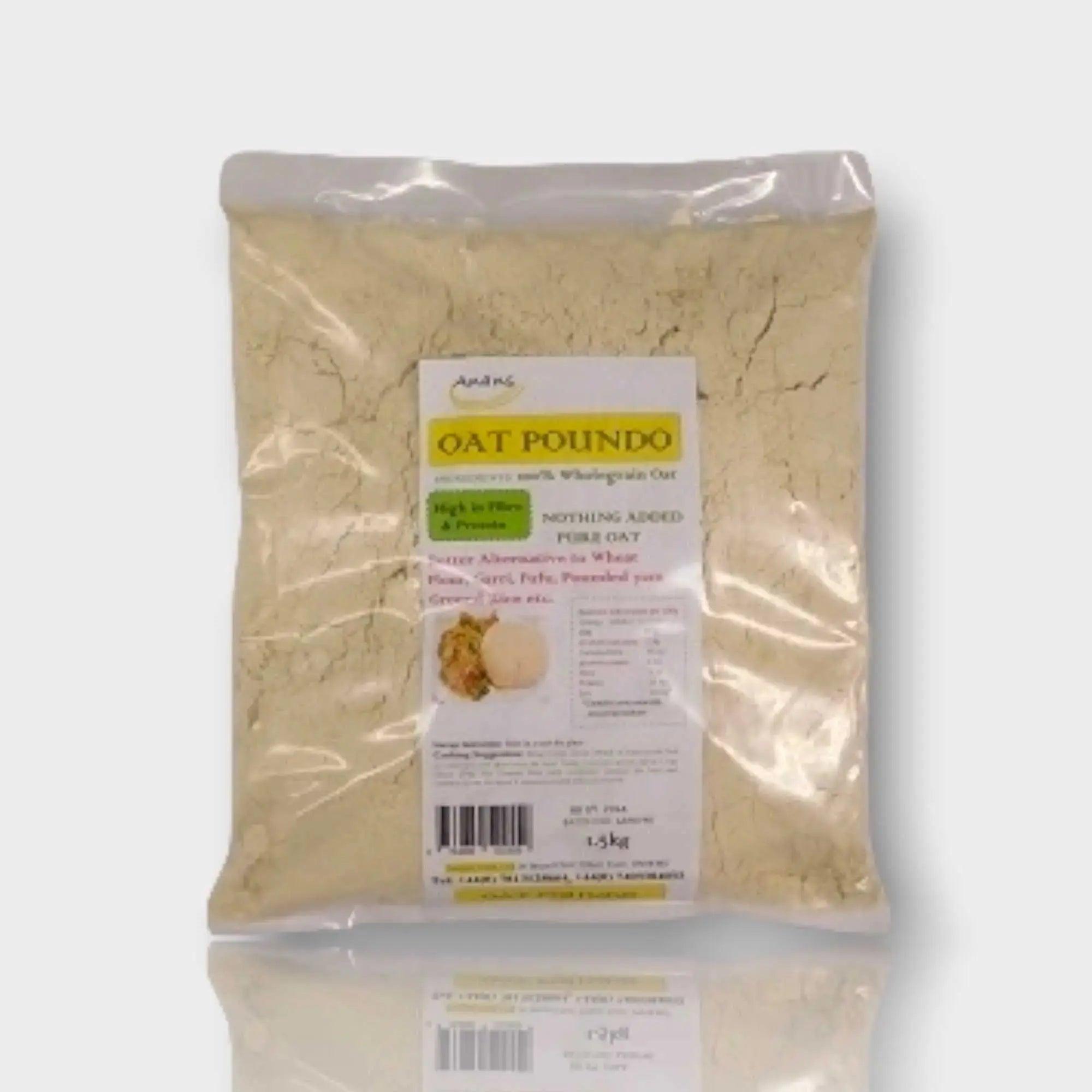 Anans OAT POUNDO, 100% Wholegrain Oat Flour. 1.5kg - Honesty Sales U.K