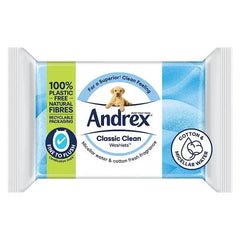 Andrex Classic Clean Flushable Toilet Wipes Single Pack (Case of 12) - Honesty Sales U.K