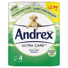 Andrex® Ultra Care Toilet Roll 4R PMP £2.99, 160sc (Case of 5) - Honesty Sales U.K