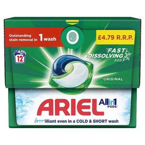 Ariel All-in-1 PODS®, Washing Capsules 12 (Case of 4) - Honesty Sales U.K