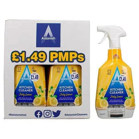 Astonish Kitchen Cleaner Zesty Lemon 750ml (Case of 6) - Honesty Sales U.K