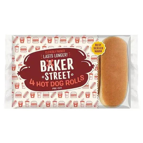 Baker Street 4 Hot Dog Rolls Pre-Cut - Honesty Sales U.K