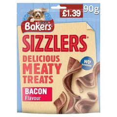 Bakers Sizzlers Bacon Flavour 90g (Case of 6) Bakers