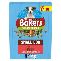 Bakers Small Dog 100% Complete with Tasty Beef & Country Vegetables 1.1kg (Case of 5) Bakers