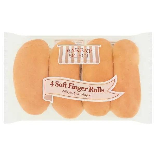 Bakery Select 4 Soft Finger Rolls - Honesty Sales U.K