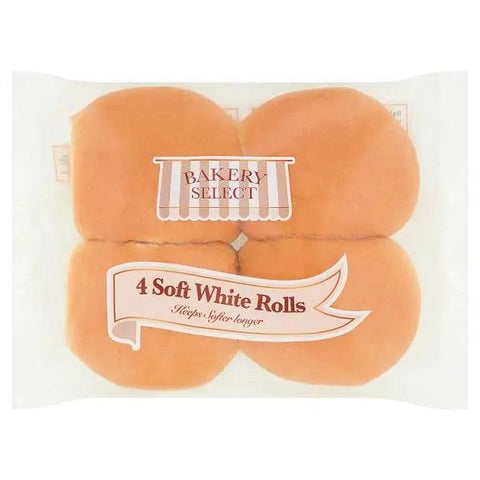 Bakery Select 4 Soft White Rolls - Honesty Sales U.K