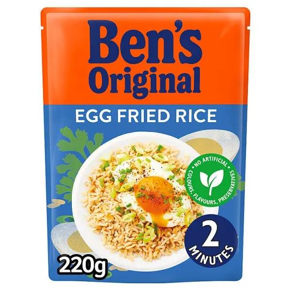 Bens Original Egg Fried Microwave Rice 220g (Case of 6) - Honesty Sales U.K