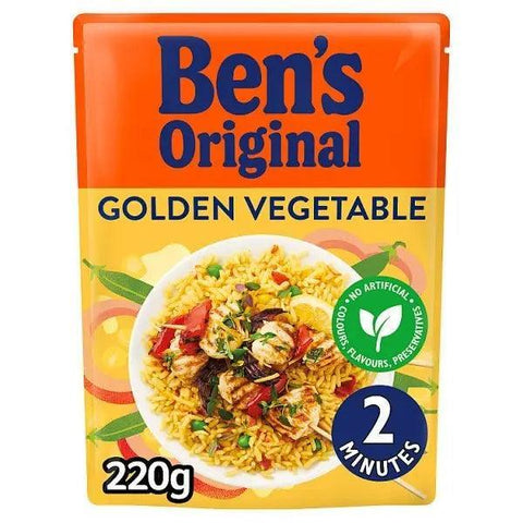 Bens Original Golden Vegetable Microwave Rice (Case of 6) - Honesty Sales U.K