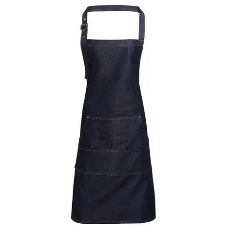 Bib Apron Denim Jeans Stitch Black, Indigo - Honesty Sales U.K