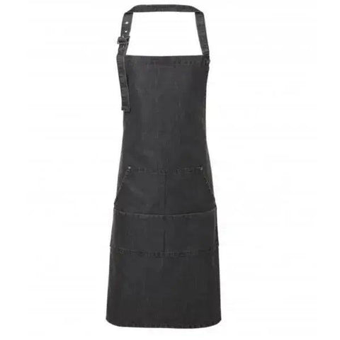 Bib Apron Denim Jeans Stitch Black, Indigo - Honesty Sales U.K