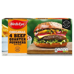 Birds Eye 4 Original Beef Quarter Pounder Burgers 454g - Honesty Sales U.K
