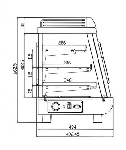 Blizzard Countertop Heated Merchandiser HSS96 - Honesty Sales U.K