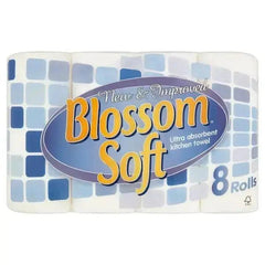 Blossom Soft Kitchen Towel 8 Roll, 200sheet, 2-ply - Honesty Sales U.K