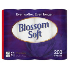 Blossom Soft Premium 2 Ply Toilet Tissue 24 Rolls - Honesty Sales U.K