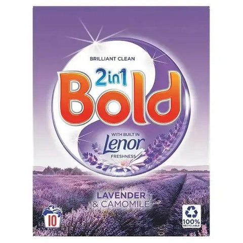 Bold 2in1 Washing Powder Lavender & Camomile 650g 10 Washes (Case of 6) - Honesty Sales U.K