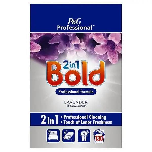 Bold 2in1 Professional Powder Detergent Lavender & Camomile 8kg 130 Washes - Honesty Sales U.K