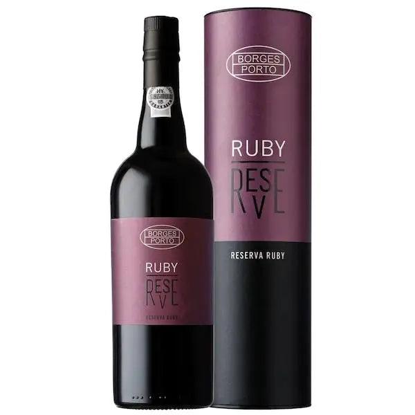 BORGES RUBY RESERVE with premium individual tube Case of 6 x 75cl BORGES