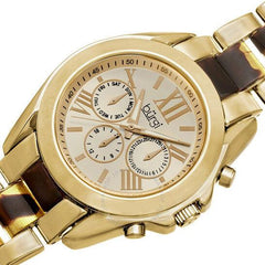 Burgi BUR094YG Women's Gold Tortoise Watch - Honesty Sales U.K