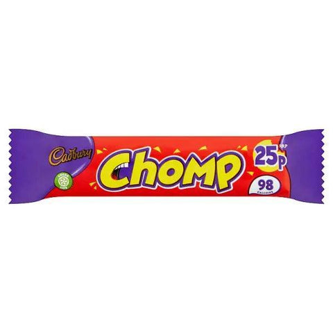 Cadbury Chomp Chocolate Bar 25p 21g (Case of 60) - Honesty Sales U.K