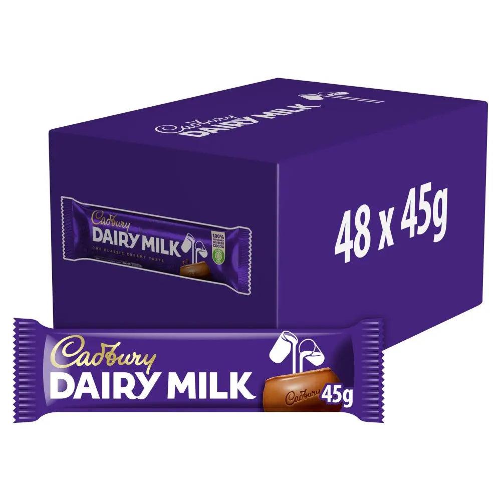 Cadbury Dairy Milk Chocolate Bar 45g (Pack of 48) Cadbury