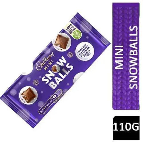 Cadbury Dairy Milk Mini Snowballs Bar 110g (Case of 20) - Honesty Sales U.K