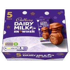 Cadbury Dairy Milk Snowmen Chocolate Carton 5 Pack 150g (Case of 6) - Honesty Sales U.K
