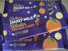 Cadbury Dairy Milk Winter Orange Crisp Chocolate Bar 360g (Case of 13) - Honesty Sales U.K