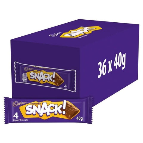 Cadbury Snack Shortcake Chocolate Biscuit 40g (Case of 36) Cadbury