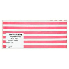 Candy Pink Striped Sweet Bags x 100 - Honesty Sales U.K