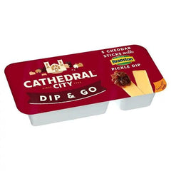 Cathedral City 5 Cheddar Sticks with Branston Pickle Dip 60g - Honesty Sales U.K