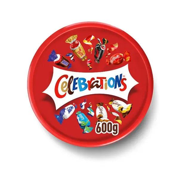 Celebrations Milk Chocolate & Biscuit Bars Sharing Tub 600g - Honesty Sales U.K