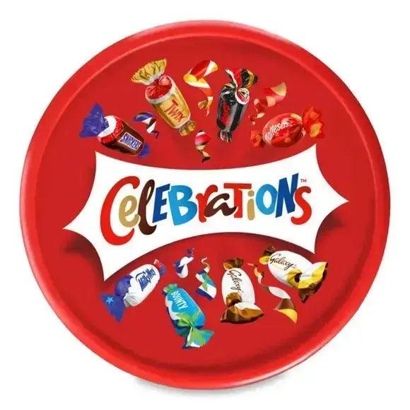 Celebrations Milk Chocolate Box Of Mini Chocolate & Biscuit Bars Sharing Tub 650g - Honesty Sales U.K