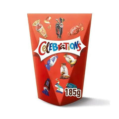 Celebrations Milk Chocolate Selection Box of Mini Chocolate & Biscuit Bars 185g (Case of 6) - Honesty Sales U.K