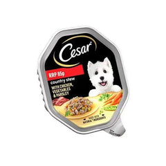 Cesar Country Kitchen Dog Food Tray Chicken & Veg in Gravy 150g (Case of 14) - Honesty Sales U.K